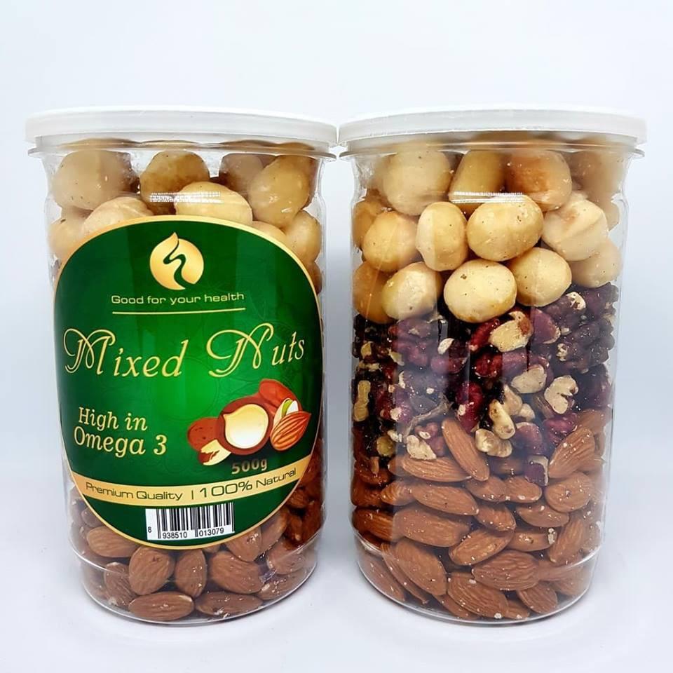 Mixed Nuts 3 Loại Hạt Đã Tách Vỏ (Hạnh Nhân, Mắc Ca, Óc Chó Đỏ)