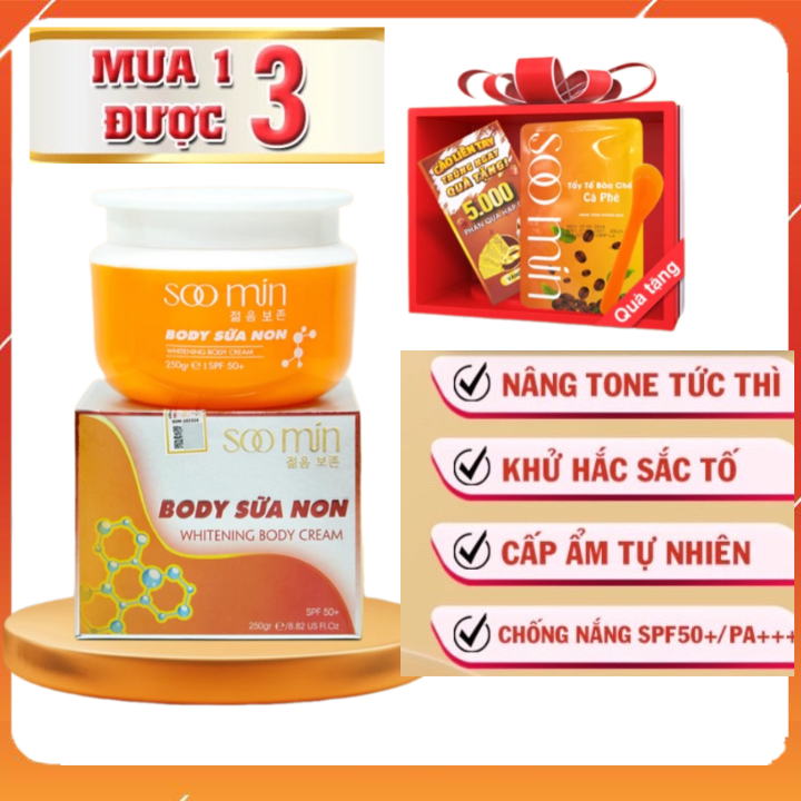 Kem body sữa non soo min hàn quốc trắng nhanh, chống nắng, phục hồi da hiệu quả