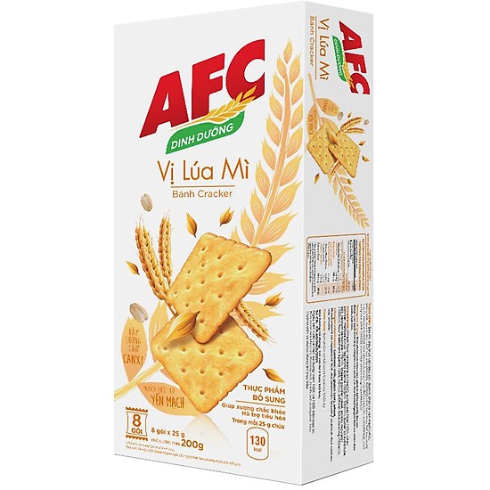 Bánh Cracker AFC Vị Lúa Mì 200g