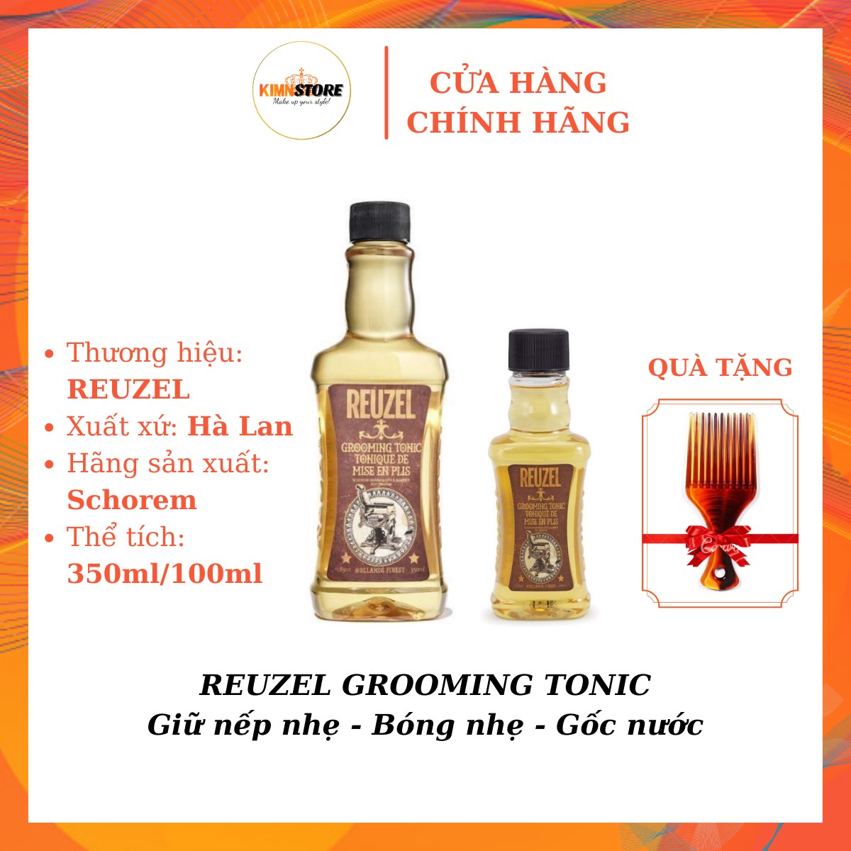 Nước chải tóc tạo phồng GROOMING TONIC - Pre-styling thiên hướng ẩm, tạo phồng và mềm mượt cho tóc