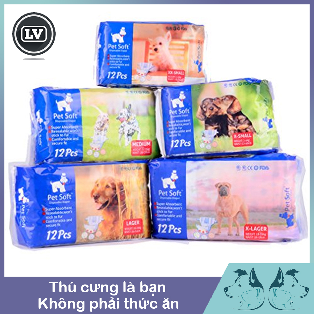 Bịch bỉm cho chó mèo cái đủ size - Phụ kiện Long Vũ