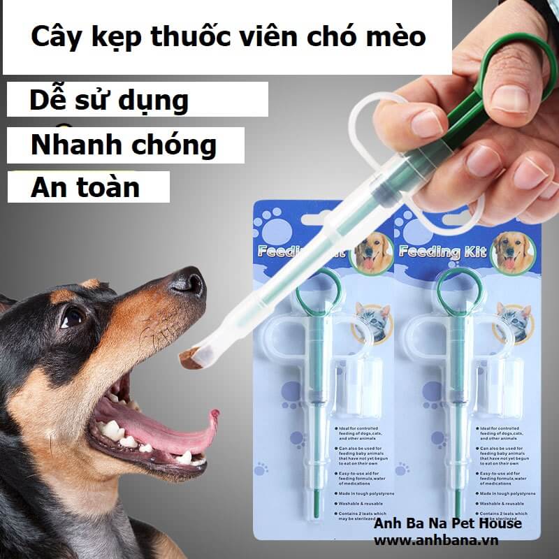 Dụng Cụ Bơm Thuốc Cho Chó Mèo Xilanh gắp thuốc