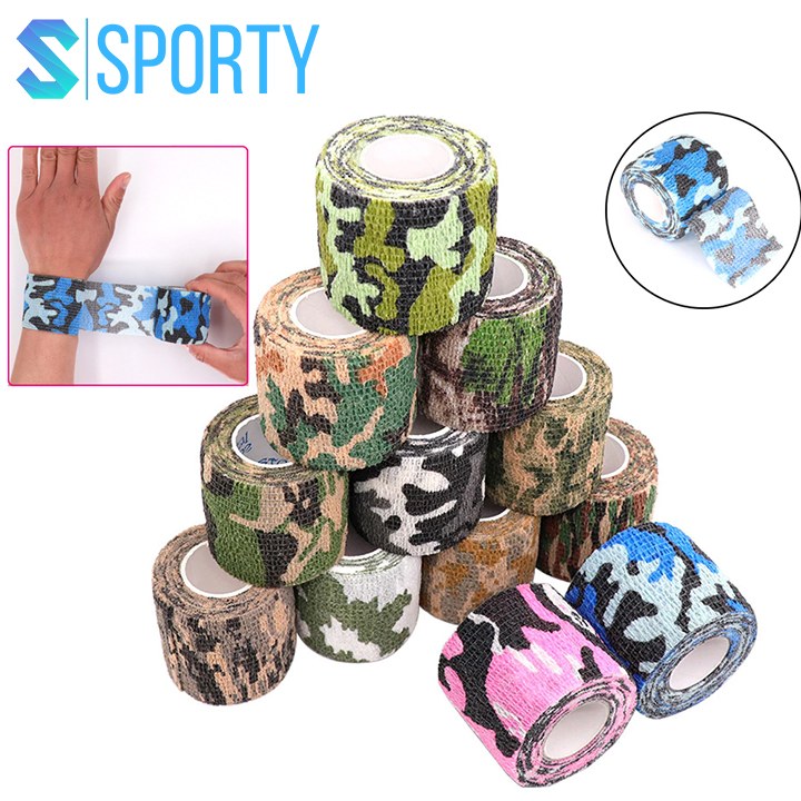 Băng cuốn thể thao SPORTY KJ213 màu rằn ri chất liệu cao su non băng keo thể thao quấn tay chân chống chấn thương