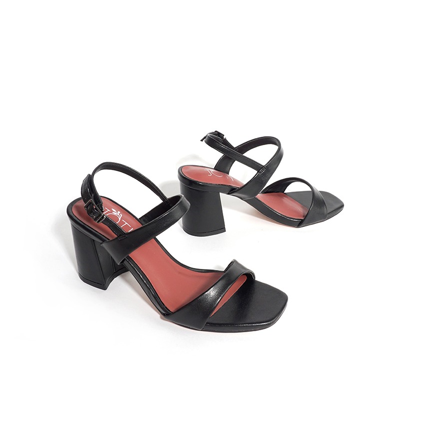JOTI Giày Sandal Cao Gót Nữ Piere 3251VN7 2020 - Mũi Vuông Thời Trang Đế Trụ 7cm - Mang Công Sở Đi Làm Dự Tiệc