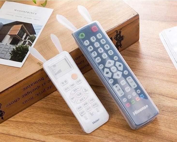 Set 2 vỏ bọc silicon bảo vệ khiển điều hòa, tivi tránh bụi bẩn hư hỏng