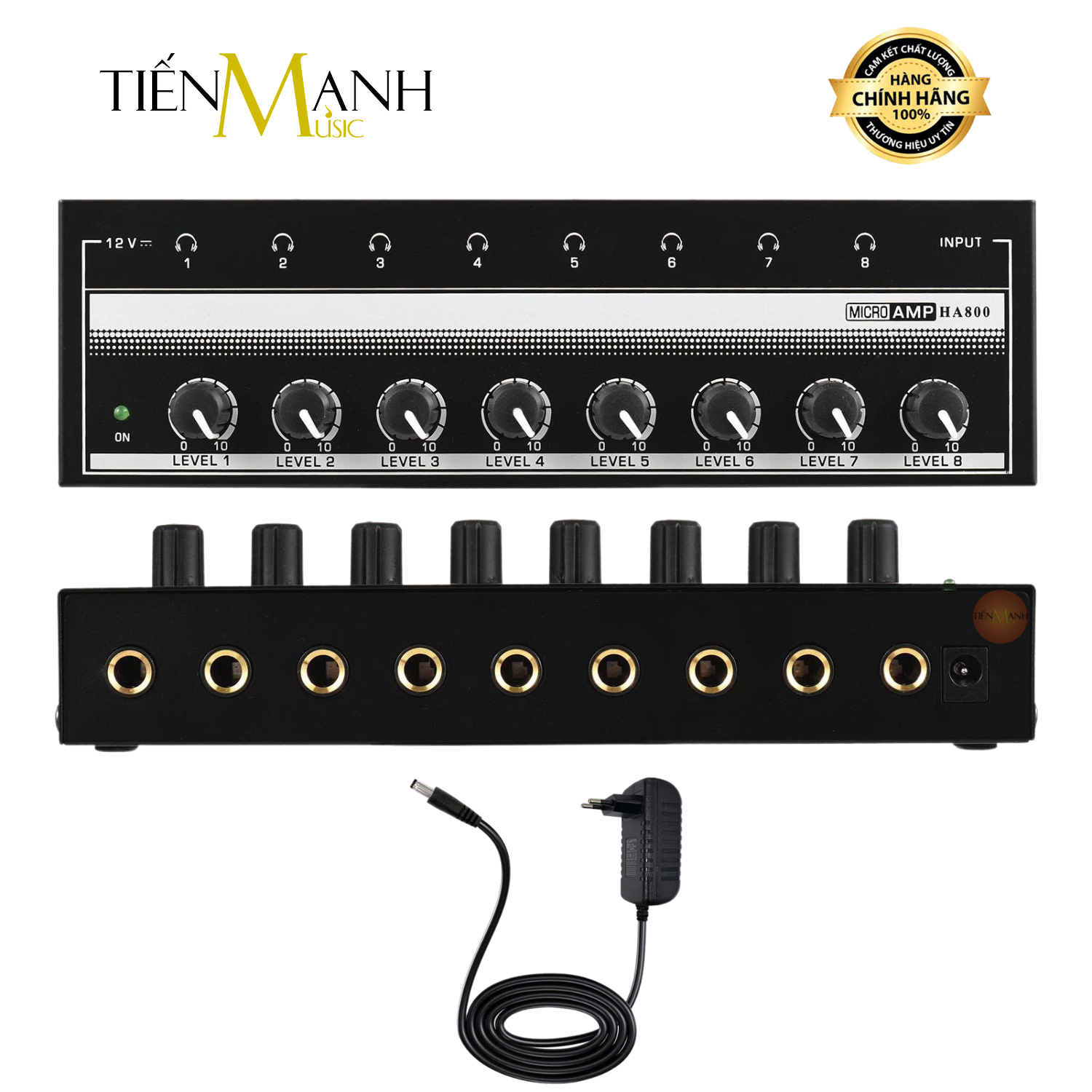 Bộ Chia Tai Nghe 8 Cổng 6.35mm Dr.Mic HA800 - Thiết Bị Khuyếch Đại Âm Thanh Headphone