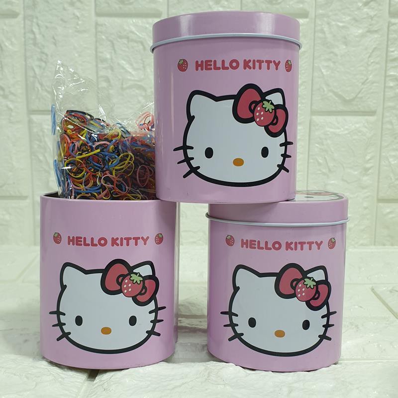 Dây buộc tócFREESHIPHộp Thun Cột Tóc Hello Kitty Cho Bé kute
