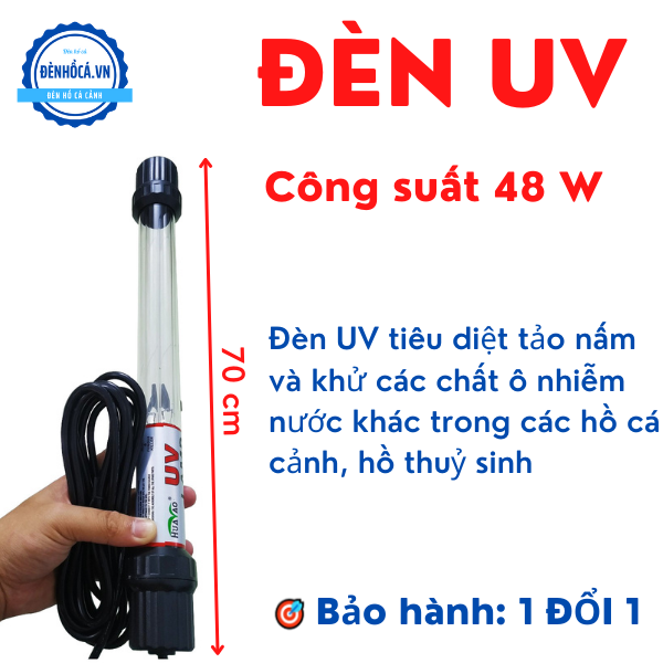 Đèn UV hồ cá, hồ thuỷ sinh công suất 48 W diệt tảo, khuẩn,...