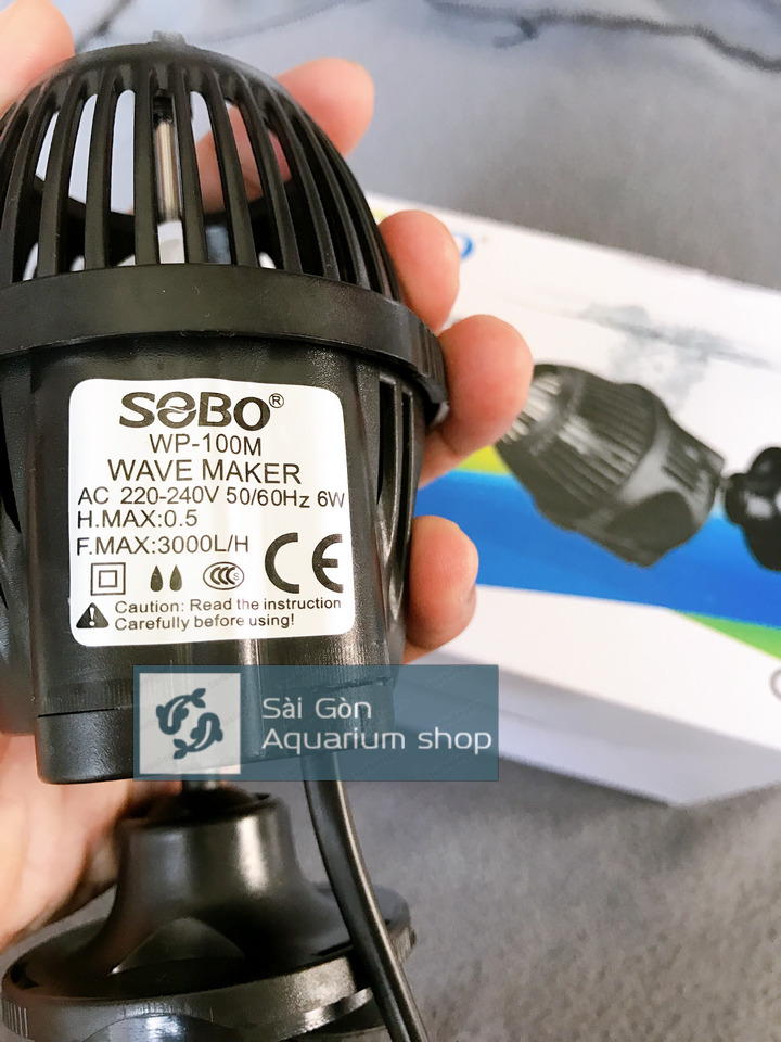 Máy Thổi Luồng WP-100M 6W Cho Hồ Cá Cảnh, Tạo Dòng Chảy, Đẩy Phân, 1 Công Đôi Việc
