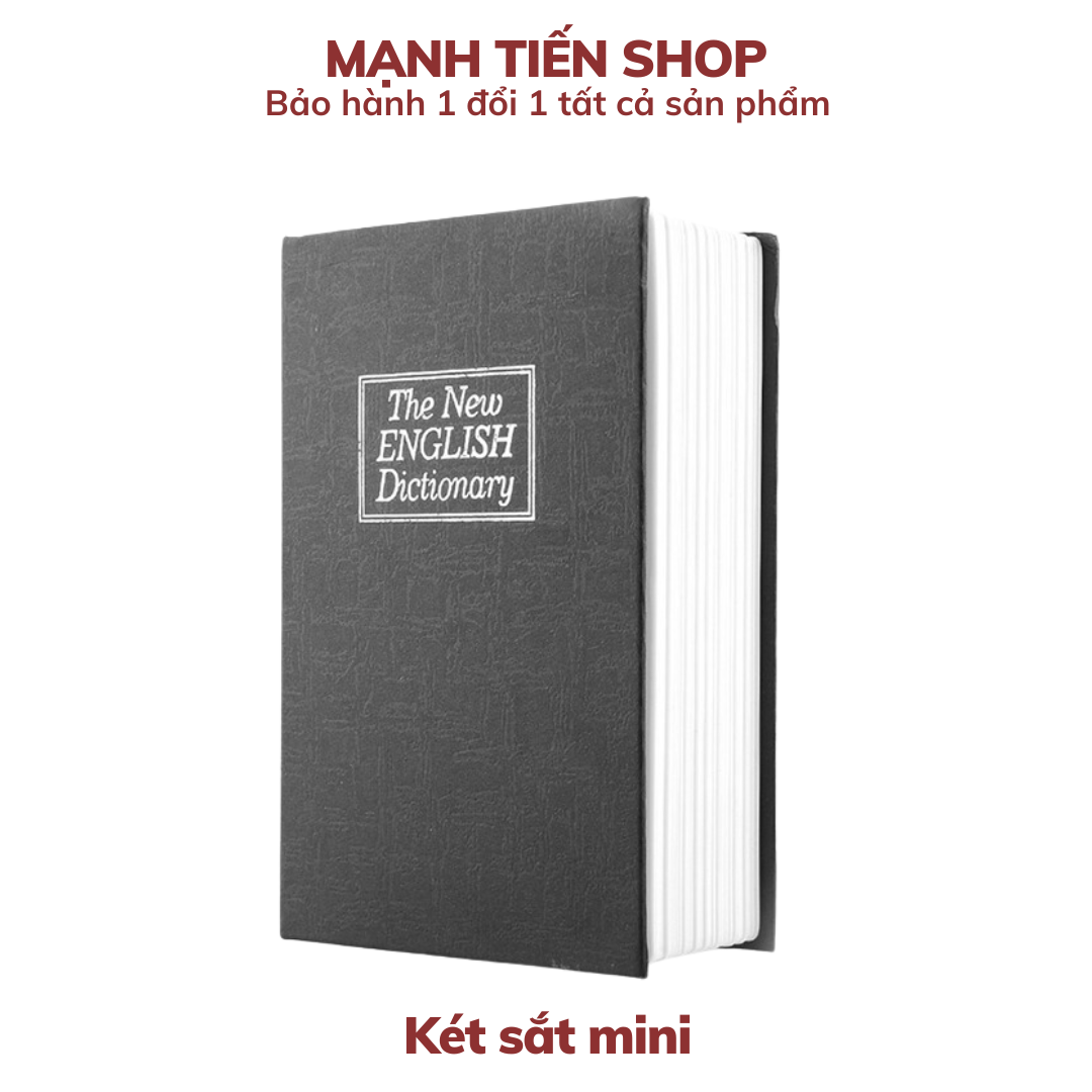 Két sắt mini hình cuốn sách, két sắt bảo mật có khóa đi kèm DTM Store