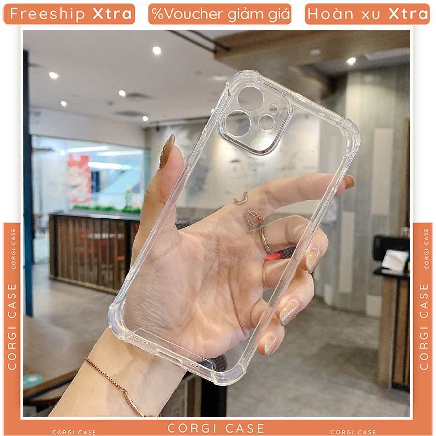 Ốp Lưng Điện thoại Iphone trong suốt 4 GÓC CHỐNG SỐC bảo vệ Camera cho IP 6 6s 7 8 Plus SE X XS XS Max 11 12 13 Pro Max