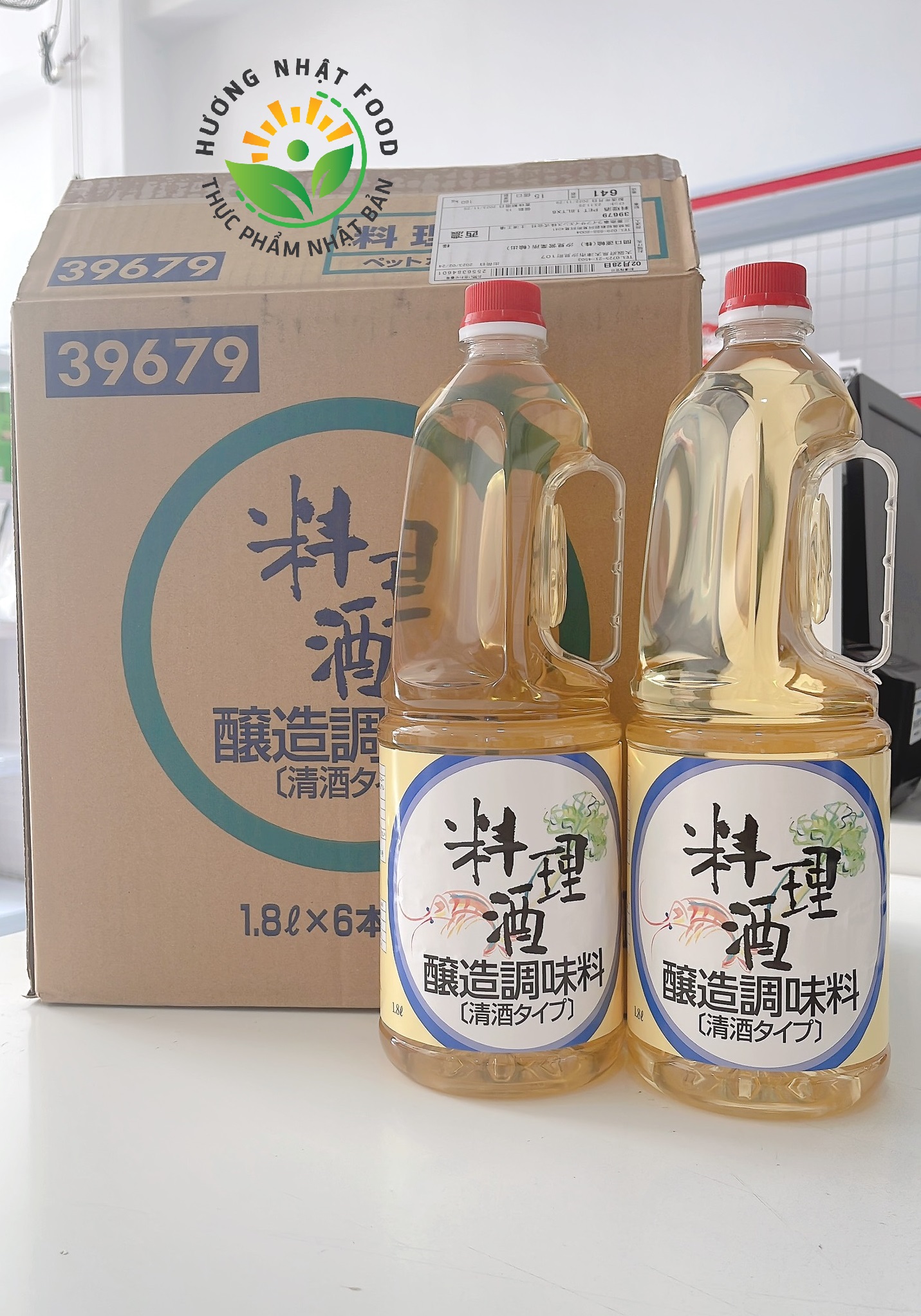 Gia vị nấu ăn cooking sake ryorishu nhật bản 1.8 lít