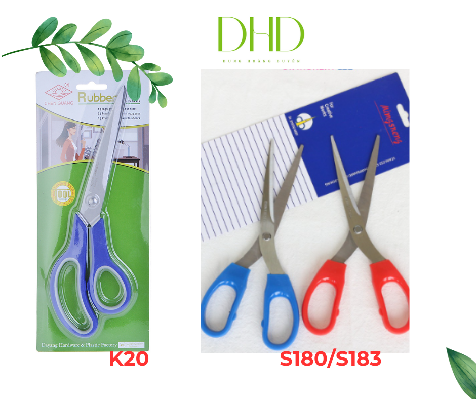 Kéo văn phòng - kéo cắt giấy inox siêu bén với cán nhựa nguyên sinh, nhiều kích cỡ siêu hot văn phòng hiện na