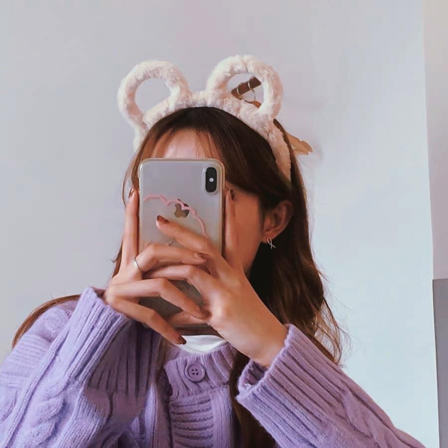 Bờm lông cài tóc hình tai thỏ, gấu, mèo xinh xắn - Giao màu ngẫu nhiên