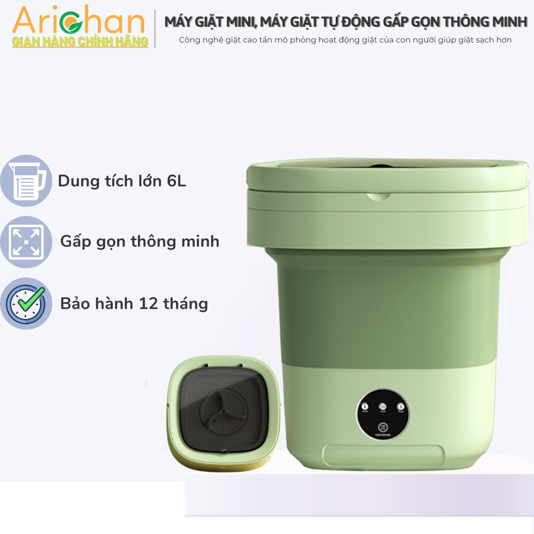 Máy Giặt Mini Gấp Gọn, Máy Giặt Tự Động Mini Giặt Đồ Cho Bé