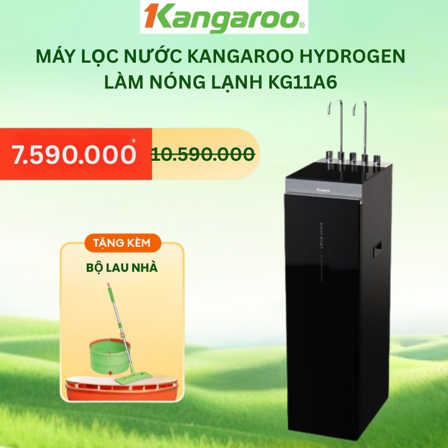 [Miễn Phí Lắp Đặt]  Máy lọc nước Kangaroo Hydrogen làm nóng lạnh KG11A6