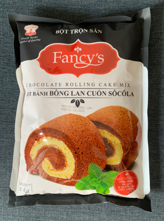Bột Trộn Sẵn Làm Bánh Bông Lan Cuộn Sô Cô La fancy's - 1kg