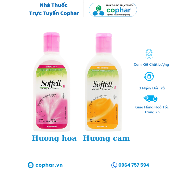 Kem chống muỗi soffell chai 60ml