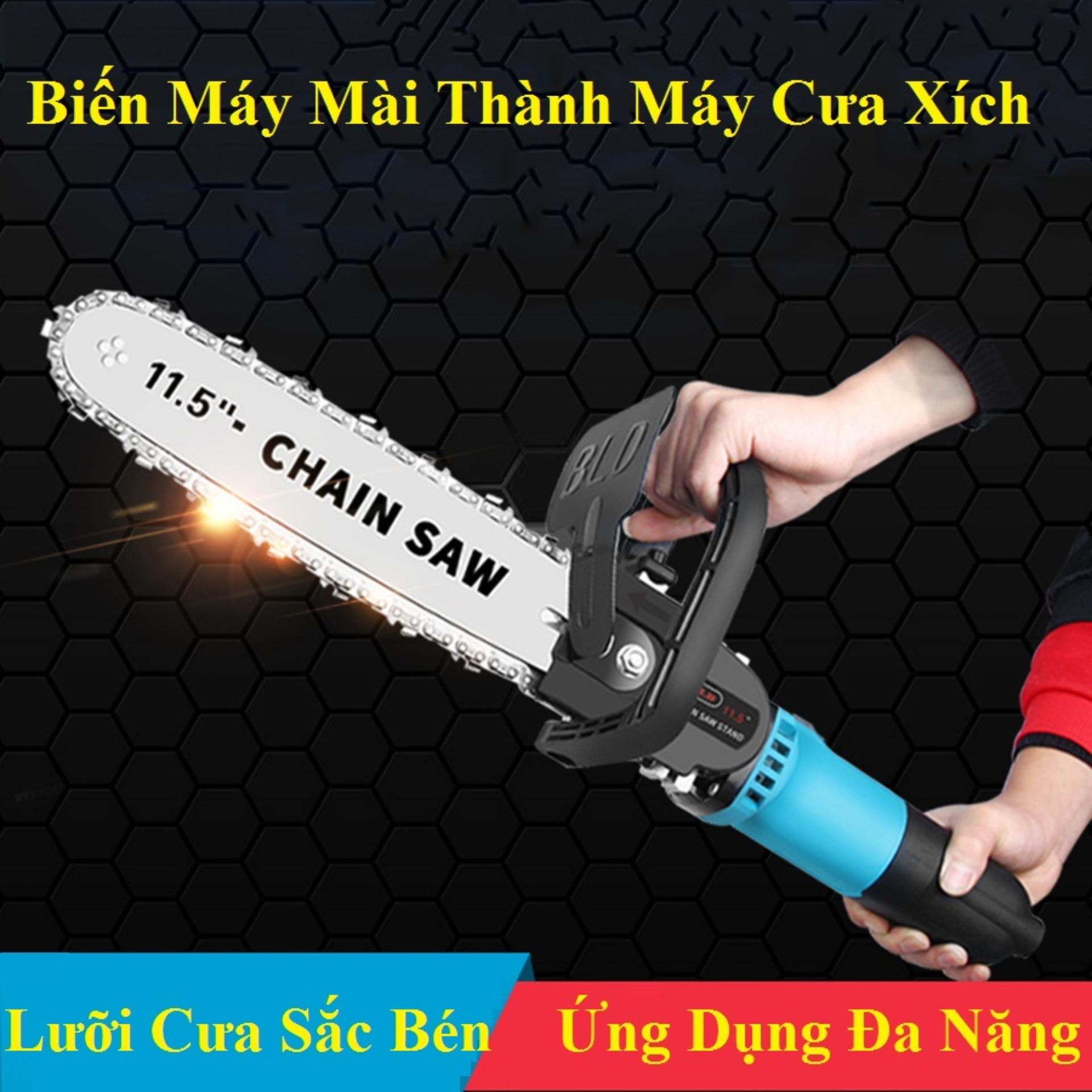 Máy Cưa Xích - Bộ dụng cụ Lưỡi cưa xích gắn máy mài cầm tay, bộ dụng cụ chuyển đổi máy mài thành máy cưa gỗ mini Bộ Chuyển Máy Mài Thành Máy Cưa -. Biến Máy Cắt Cầm Tay Thành Một Máy Cưa Xích Đặc Dụng. Bảo Hành Toàn Quốc 1 Đổi 1.