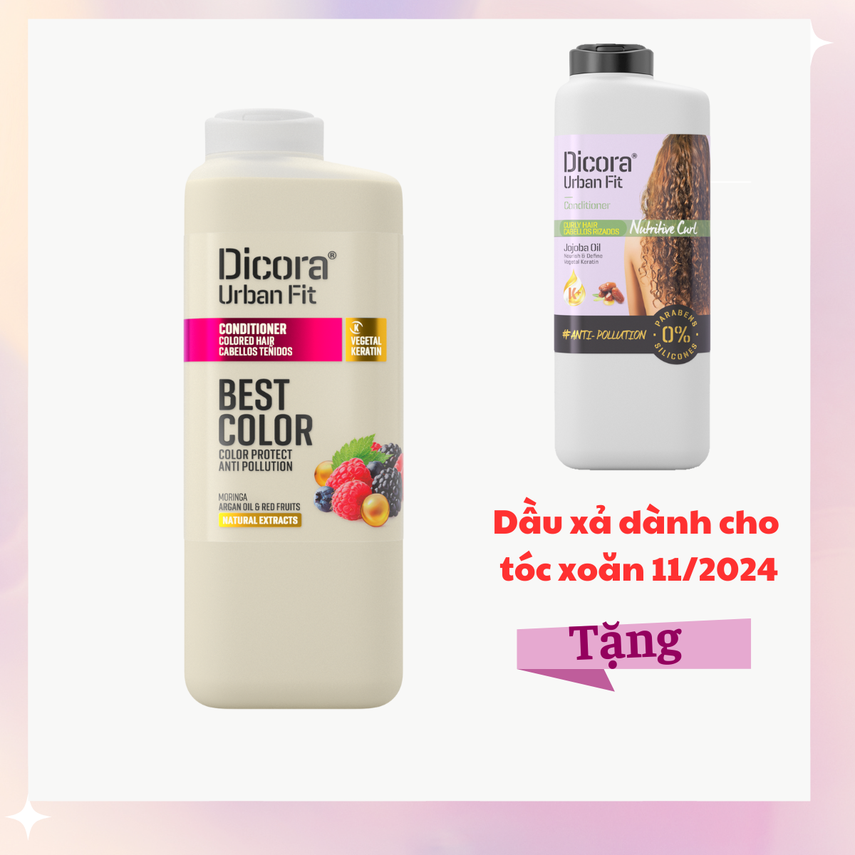 Dầu xả dành cho tóc nhuộm Dicora Urban Fit chiết xuất tinh dầu Argan 400ml