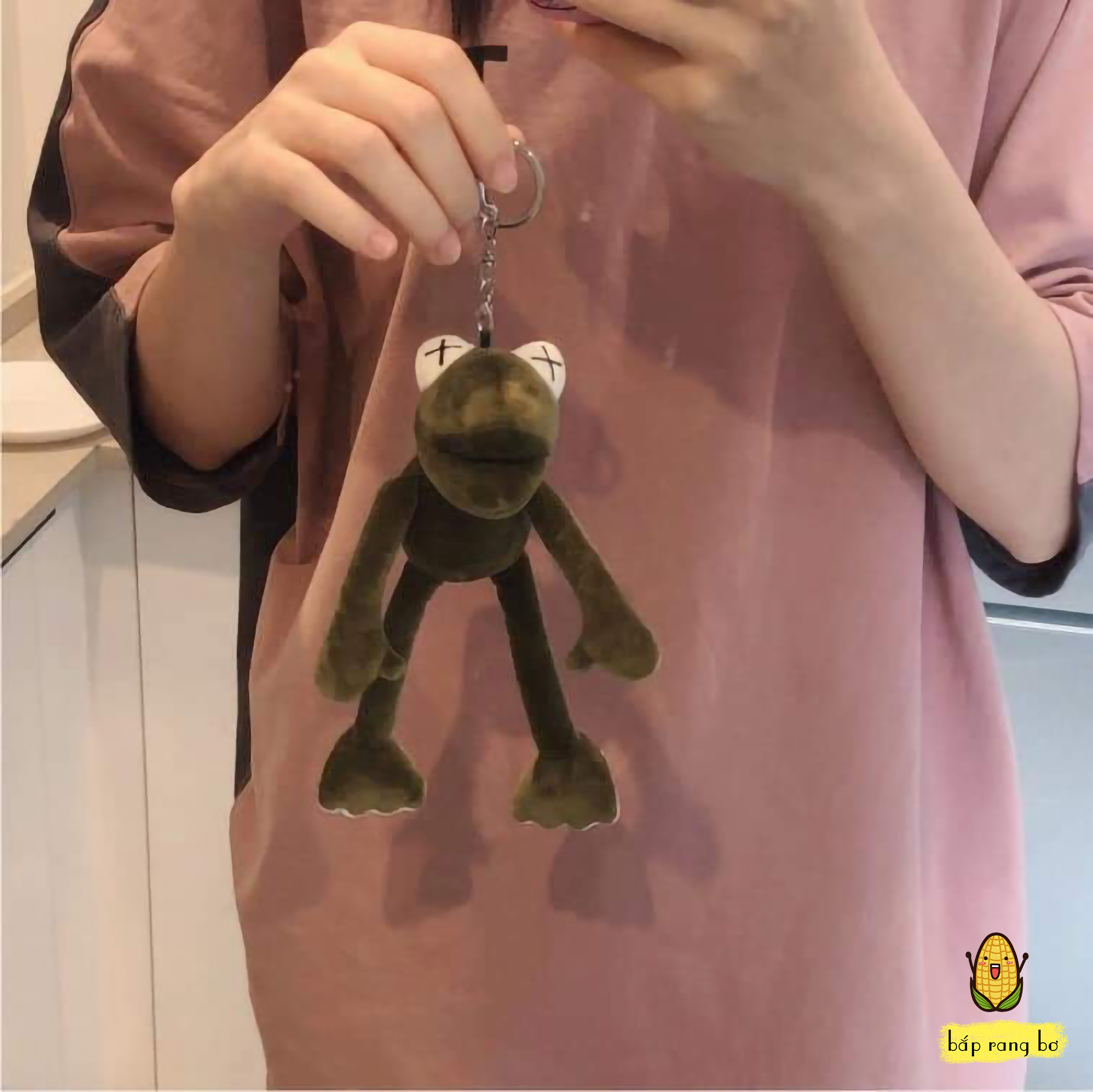 MÓC KHÓA ẾCH THÚ BÔNG (CÓ MÓC KIM LOẠI)