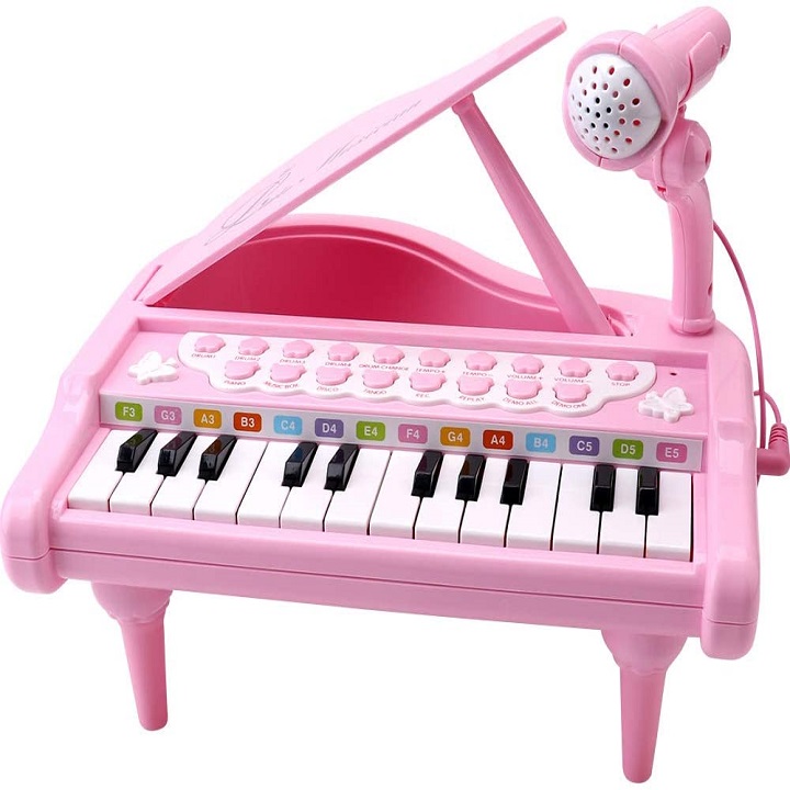 Đàn Piano bàn phím màu hồng cho bé gái - KM305