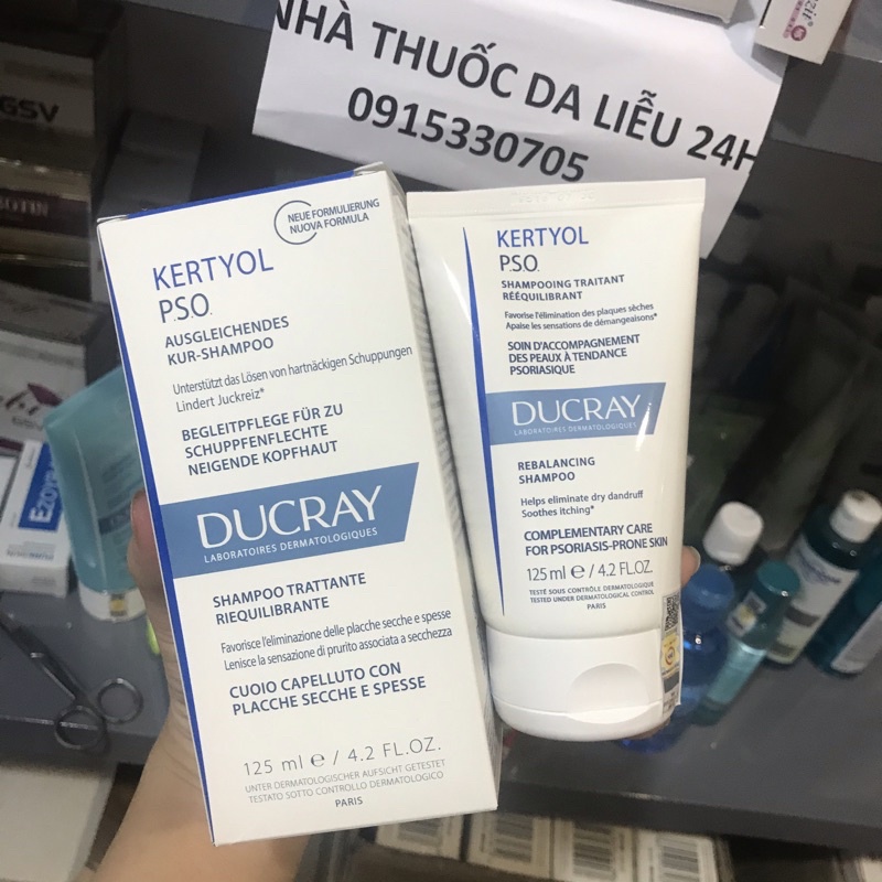Dầu gội hỗ trợ trị gàu mảng Kertyol PSO Shampoo - Ducray