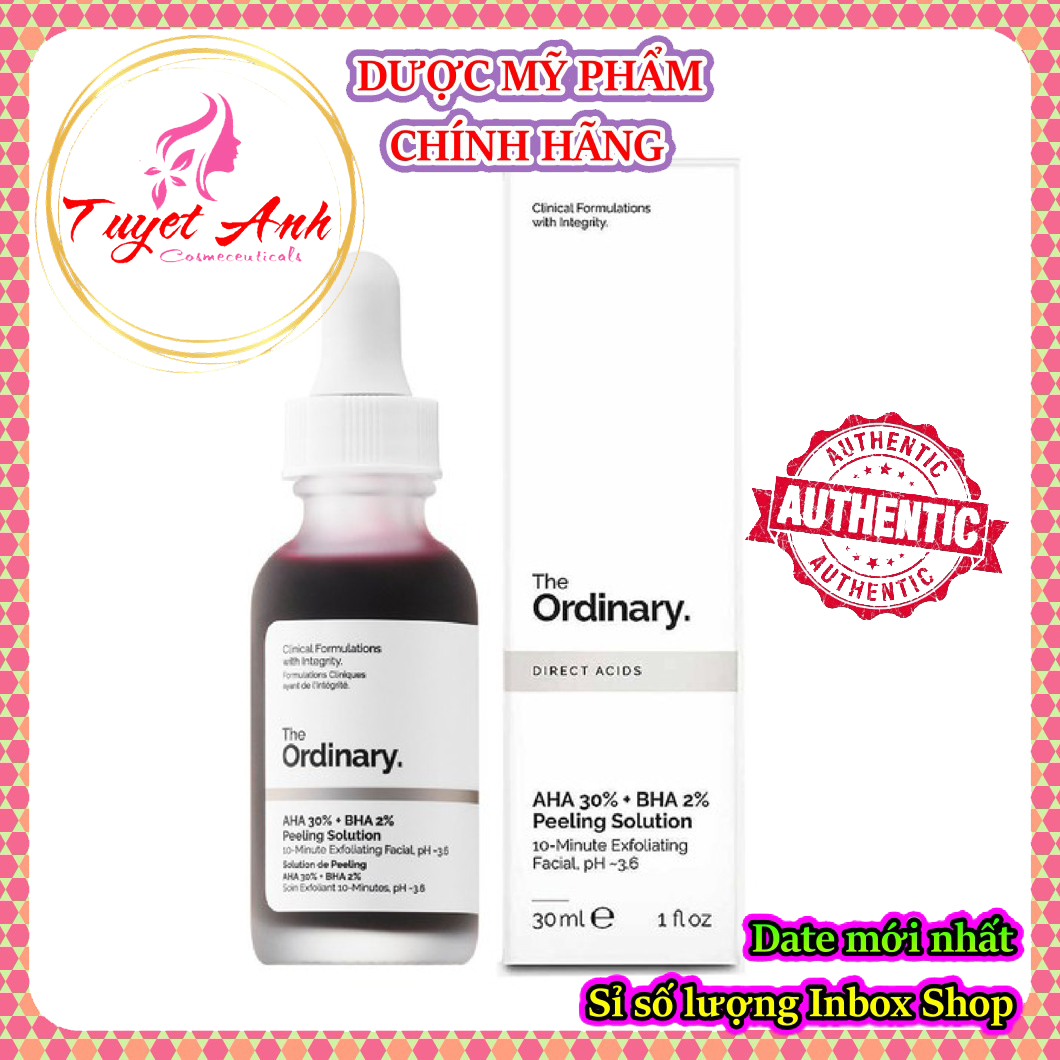 Tẩy da chết hoá học the ordinary aha 30% + bha 2% peeling solution 30ml