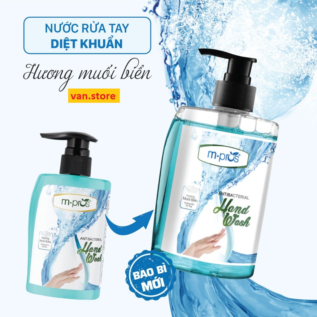 [HCM]Nước Rửa Tay Sạch Khuẩn M.PROS 500ml - Hương Muối Biển/ Cà Phê/ Hoa Trà Trắng