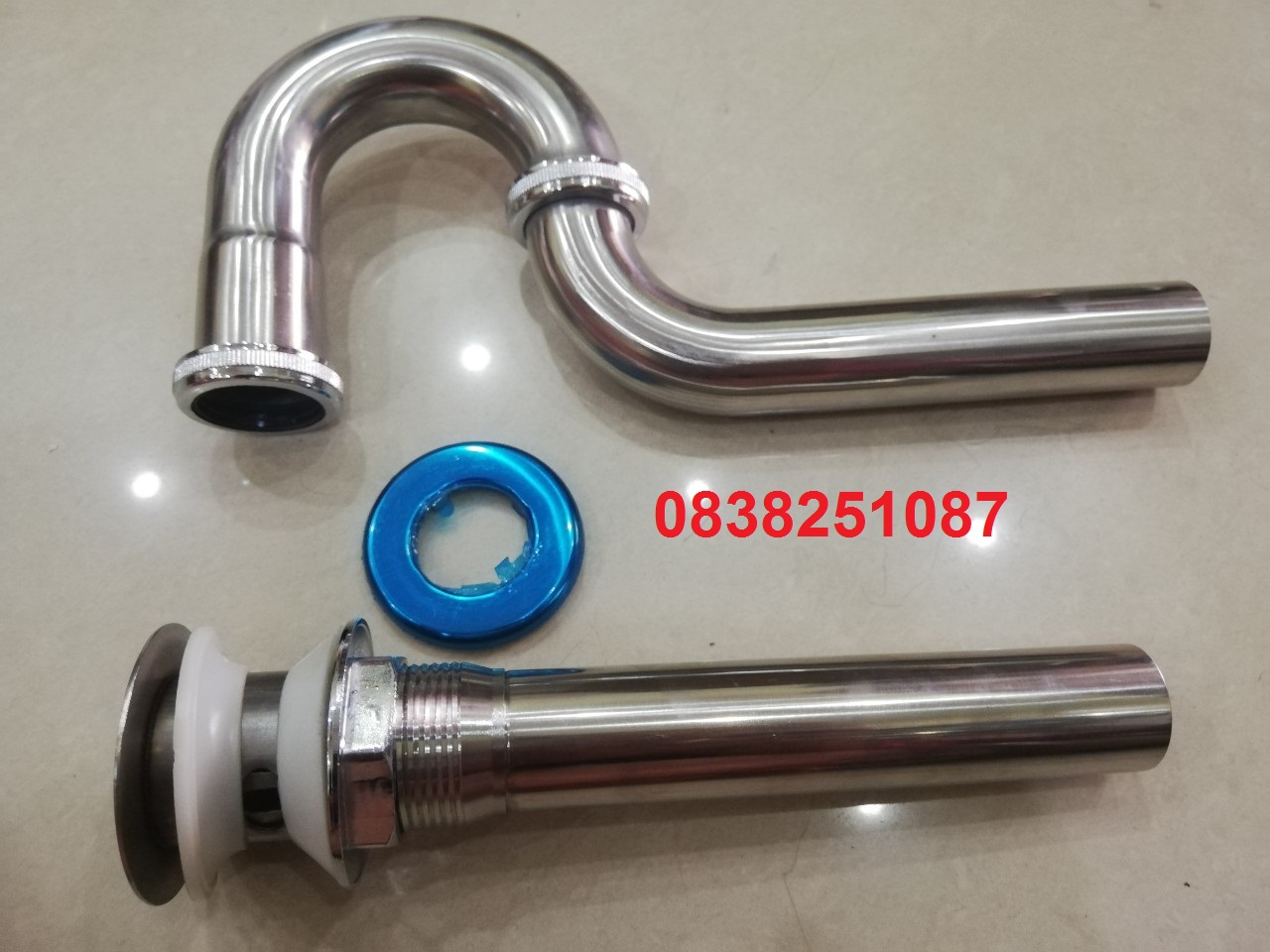 [HCM]Bộ Xi Phông Thoát Nước Cho Chậu Rửa mặt inox
