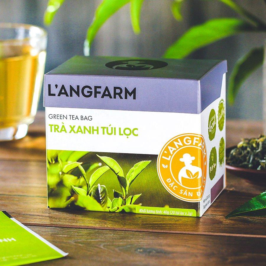 Trà xanh túi lọc L'ANGFARM - Đặc sản Đà Lạt (20 tép/hộp)