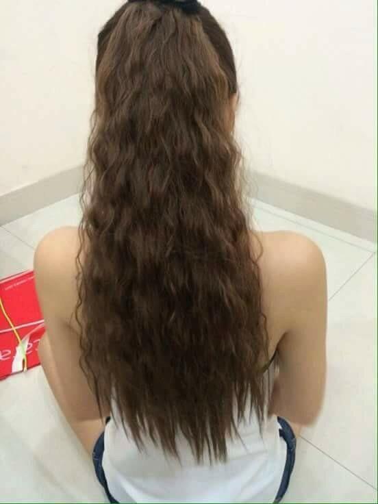 TÓC CỘT XOĂN XÙ SÓNG NƯỚC DỄ THƯƠNG-MÀU NÂU VÀNG