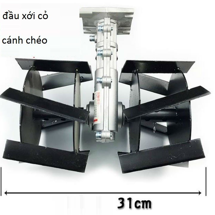 Đầu xới cỏ, đầu xới đất lắp cho máy cắt cỏ