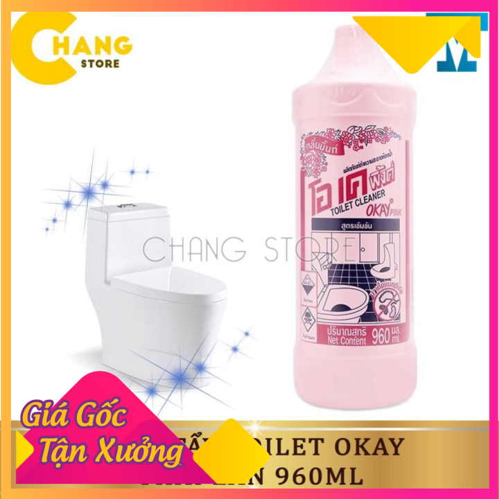 Chai tẩy toilet bồn cầu Okay Thái Lan 960ml đánh bay mọi vết bẩn