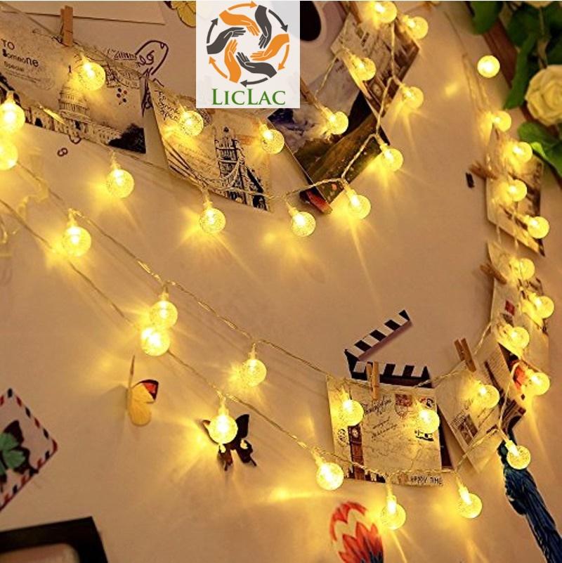 [HCM]Dây đèn trang trí nhà dạng chớp bi cao cấp dài 5m Đèn bi bọt nước 5m ánh sáng vàng trang trí nội thật ngoại thất sang trọng dây đèn trang trí