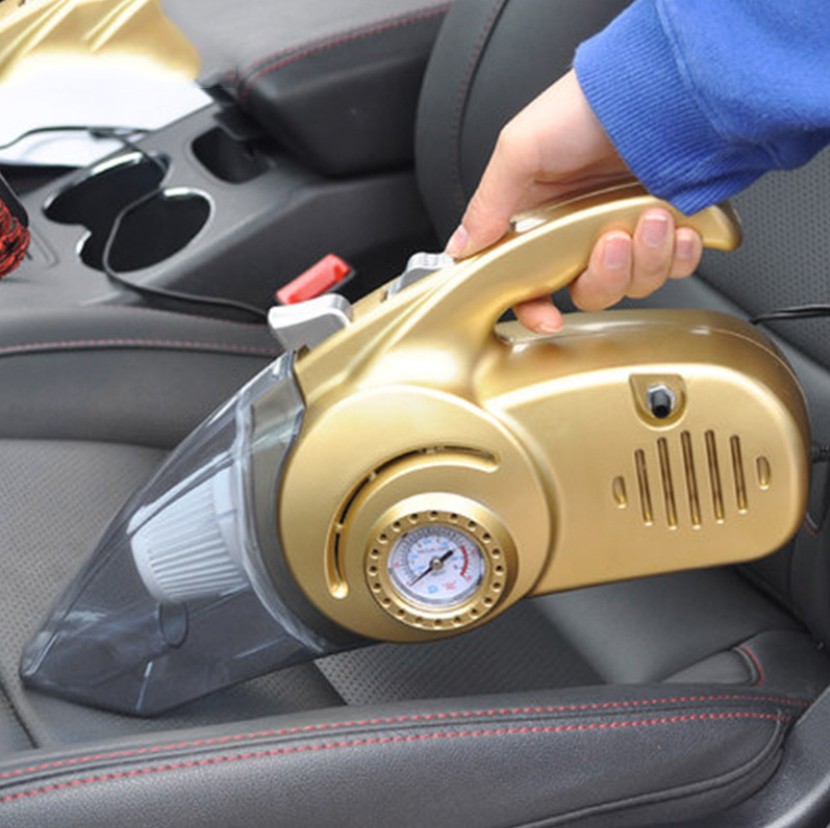 Máy Hút Bụi Ô Tô, Kiêm Bơm Lốp Ô Tô 4 Trong 1, Mua Máy Vệ Sinh - Hút Bụi Tiện Dụng Hai Chiều Cầm Tay Đa Năng, Máy hút bụi mini giá rẻ