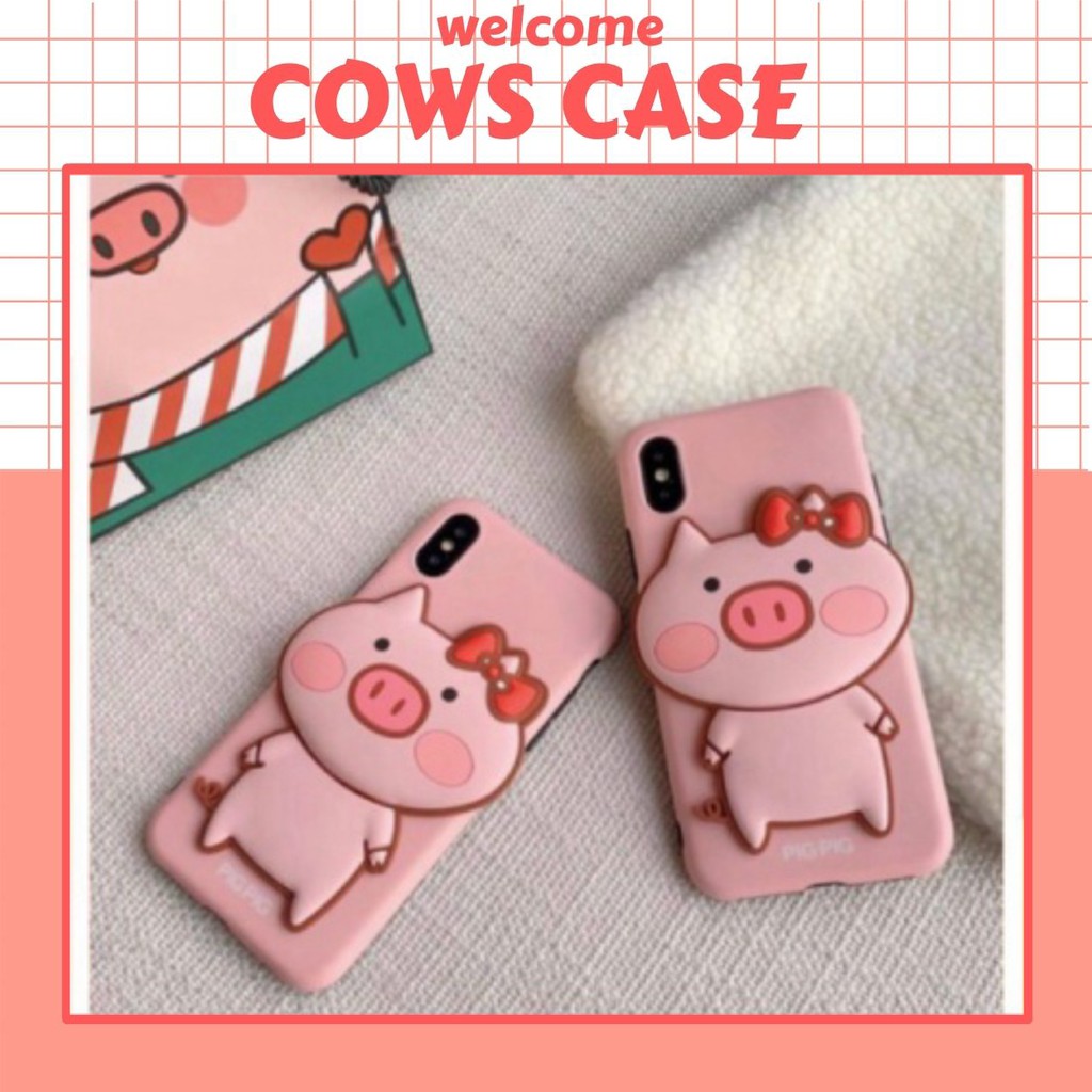 Ốp lưng iphone heo nổi cho 6/6s/6plus/6splus/7plus/8plus/x/xs/xsmax