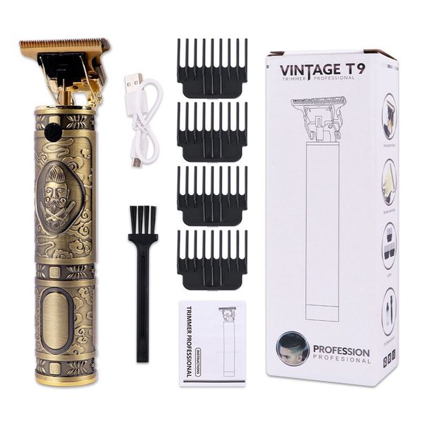 TÔNG ĐƠ CẮT TÓC CHẤN VIỀN VINTAGE T9 CAO CẤP SALON VÀ GIA ĐÌNH CÔNG SUẤT MẠNH MẼ PIN KHỦNG 1200 MAH DÙNG ĐƯỢC CHO MỌI LỨA TUỔI. Bảo Hành 6 tháng Miễn Phí.