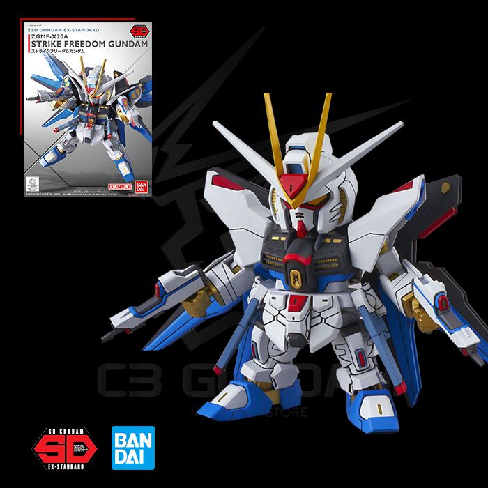 Mô hình lắp ráp gundam bandai sd sdex strike freedom gundam gunpla từ nhật bản
