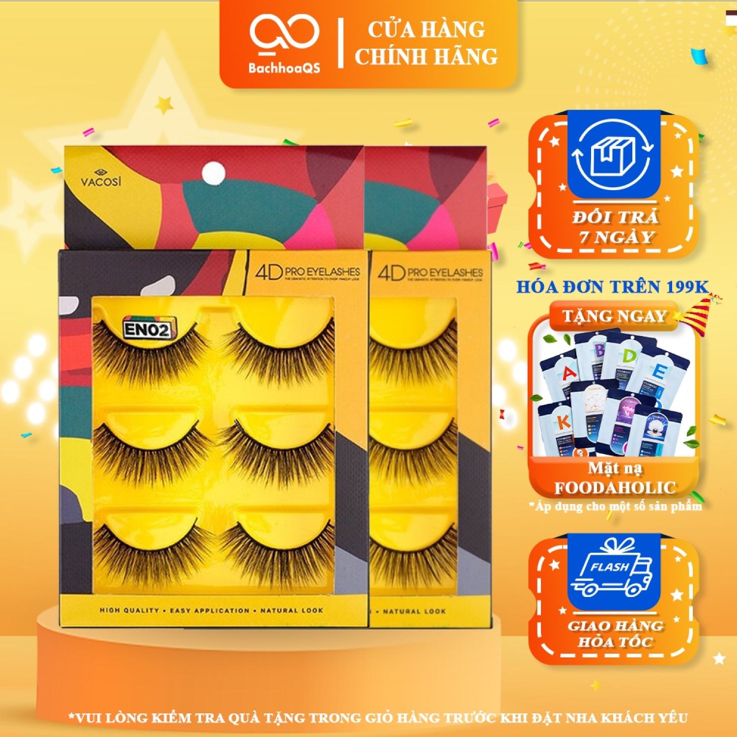 Mi chồn vacosi tự nhiên 4d pro eyelash - lông mi giả vacosi 4d pro eyelash