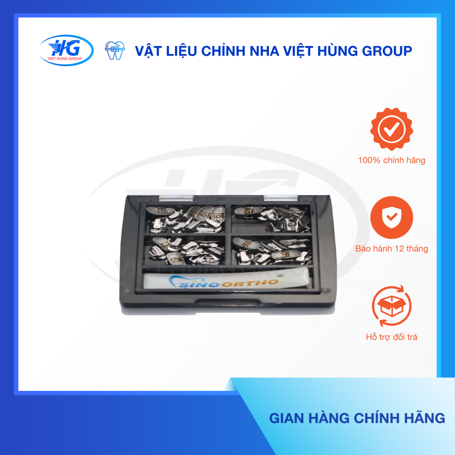 Mắc cài răng 6 sino không cánh niềng răng chỉnh nha - việt hùng group