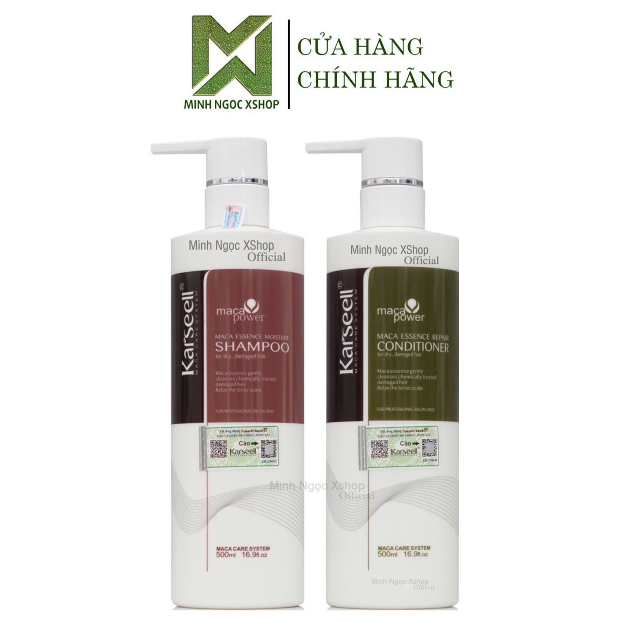 Dầu gội xả phục hồi siêu mượt Karseell Maca Care System 500ml chính hãng