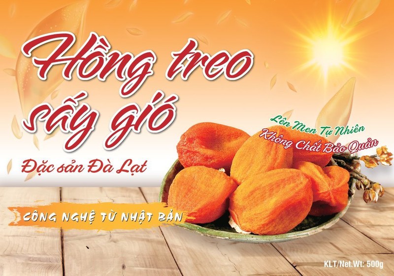 Đặc Sản Đà Lạt Hồng Treo Gió Loại Đặc Biệt Món Quà Từ Thiên Nhiên 500gr ( có hộp làm quà tặng )