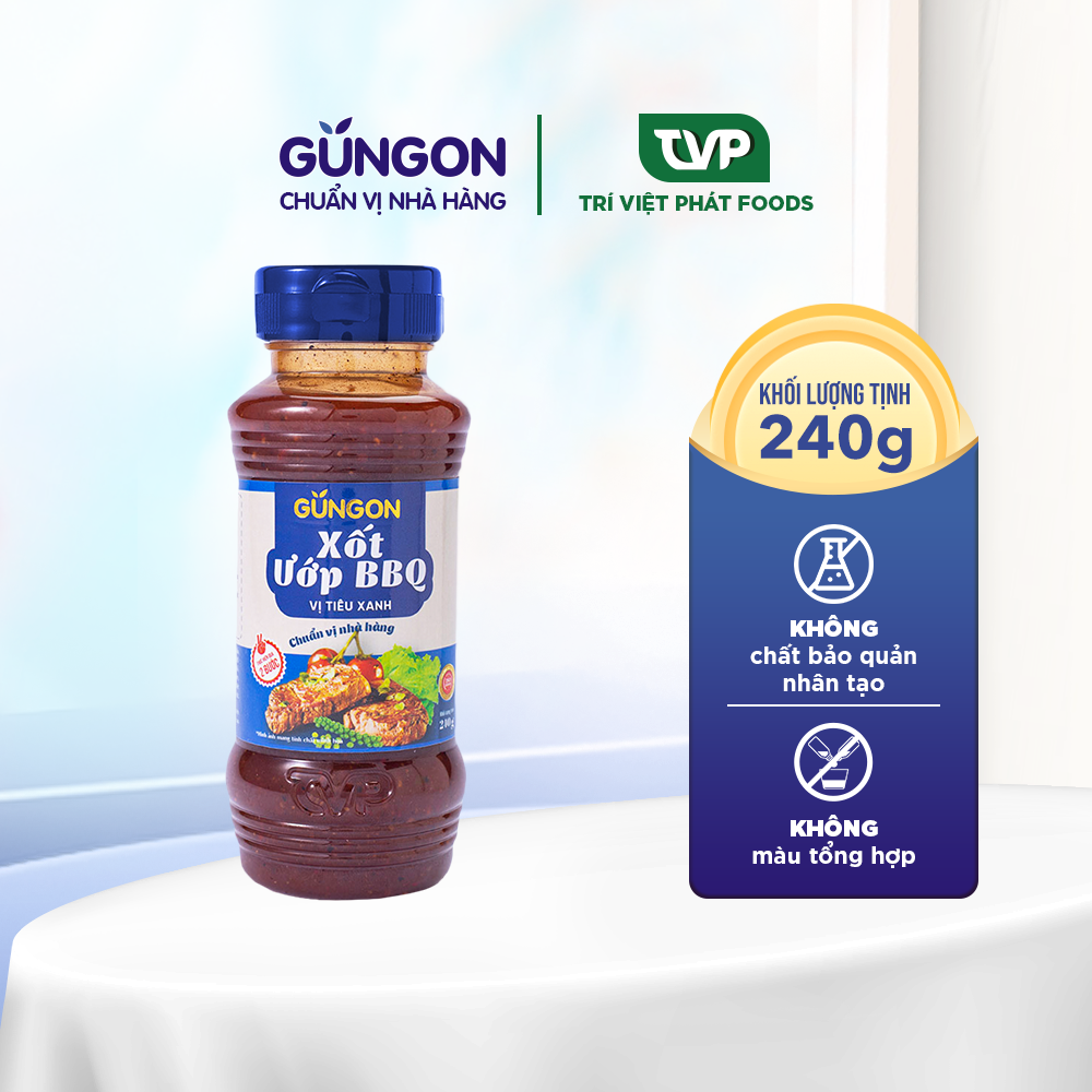 Xốt ướp thịt bò vị tiêu xanh GUNGON dùng chấm ướp thịt bò 240g