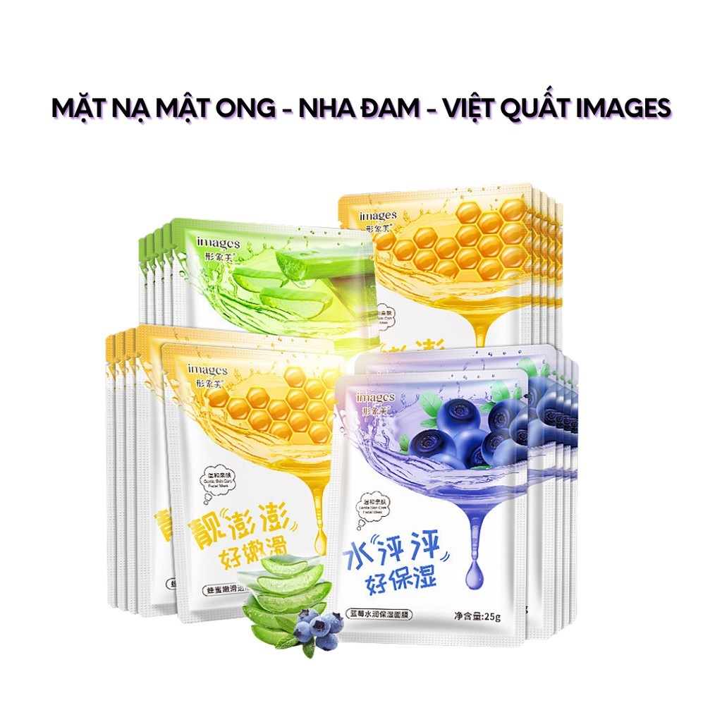 Mặt nạ giấy nha đam việt quất mật ong images cấp ẩm dưỡng trắng da