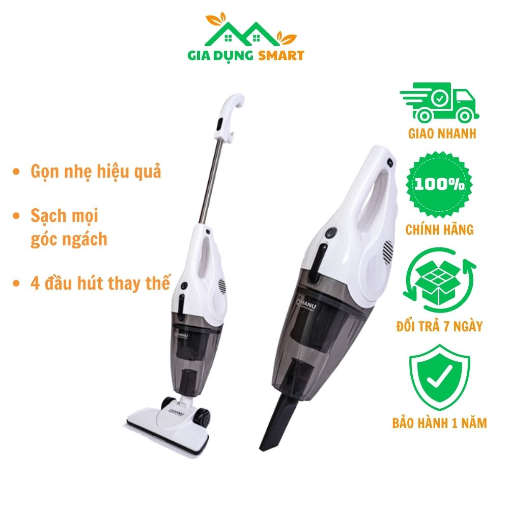 Máy hút bụi cầm tay hanu hnv 600s chính hãng công nghệ hàn quốc , gọn nhẹ & lực hút cực mạnh - bảo hành 12 tháng