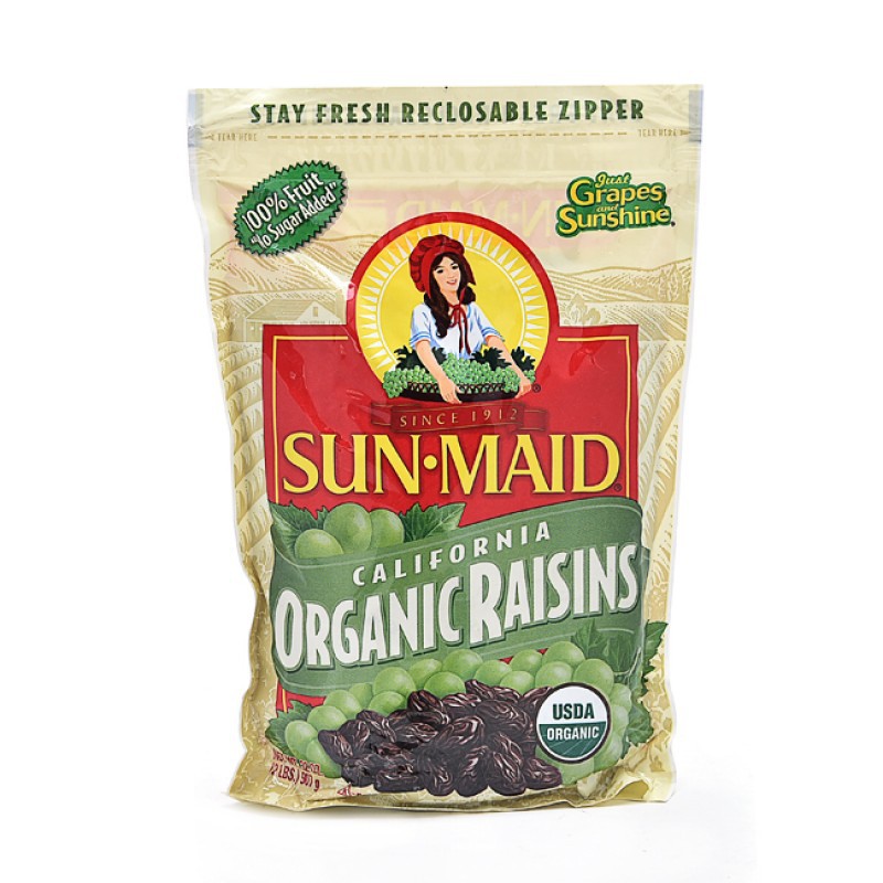 Nho khô hữu cơ sunmaid organic raisins 907g)