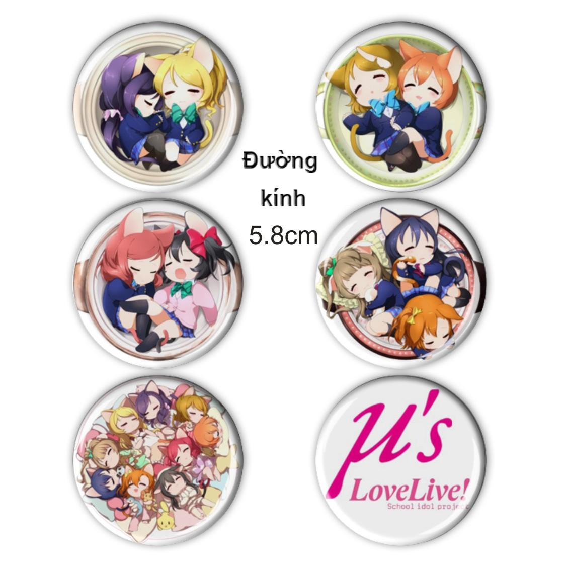 Set 6 Huy hiệu Anime Love Live! School Idol Project