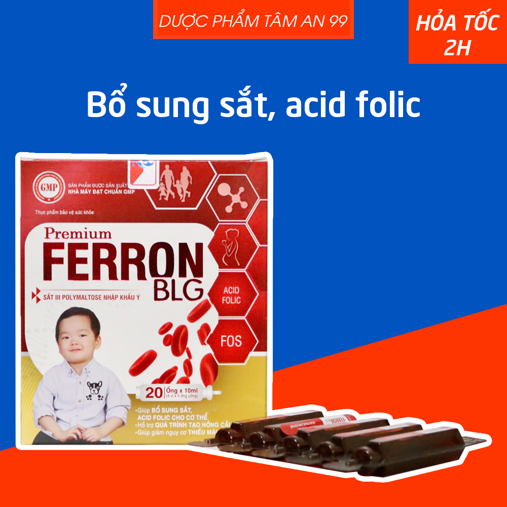 Siro FERRON BLG bổ sung acid folic giúp bổ máu, giảm nguy cơ thiếu máu