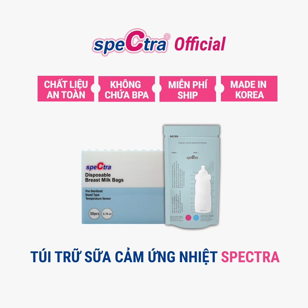 Túi Trữ Sữa Spectra  Cảm Ứng Nhiệt 200ml (30 Túi/ Hộp)